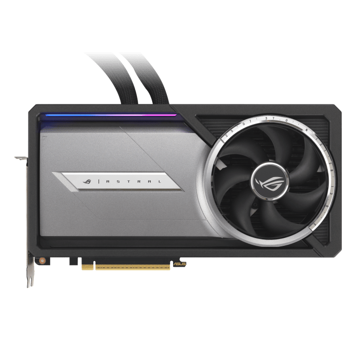 نمای پشت کارت گرافیک ROG Astral LC RTX 5090
